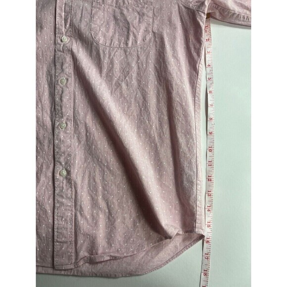 J Crew Men's Pink Polka Dot Cotton Stretch Button Up Shirt Medium - Picture 8 of 8